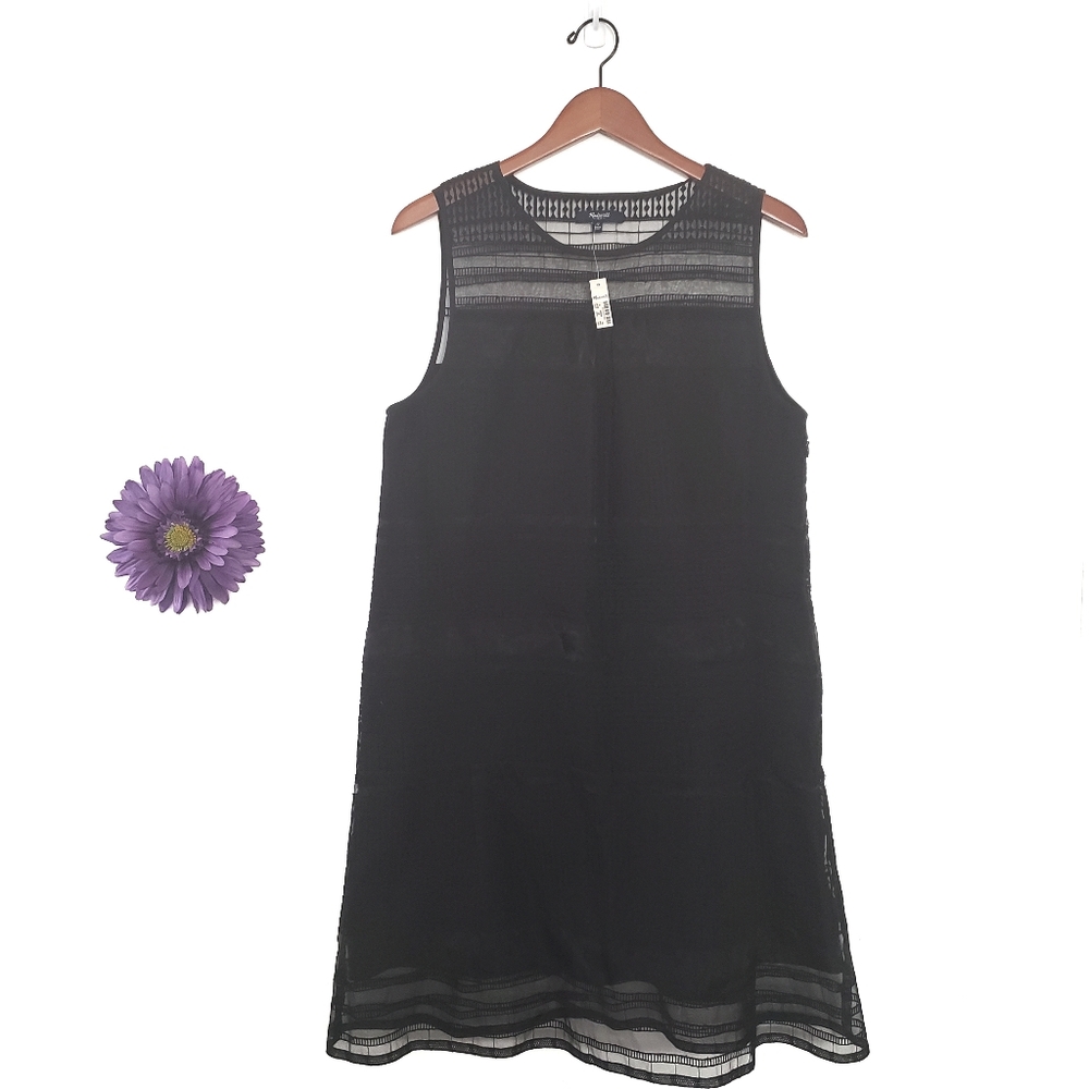 Madewell Dusksheer Dress in Black Size 12 NWT